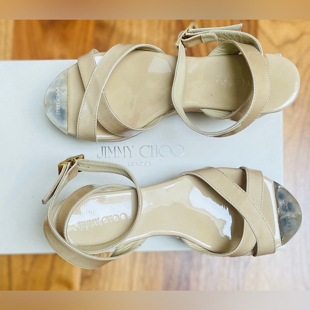 Jimmy Choo Tan Strappy Sandals for Summer